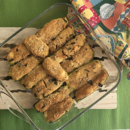 zucchine ripiene al forno piatto finito