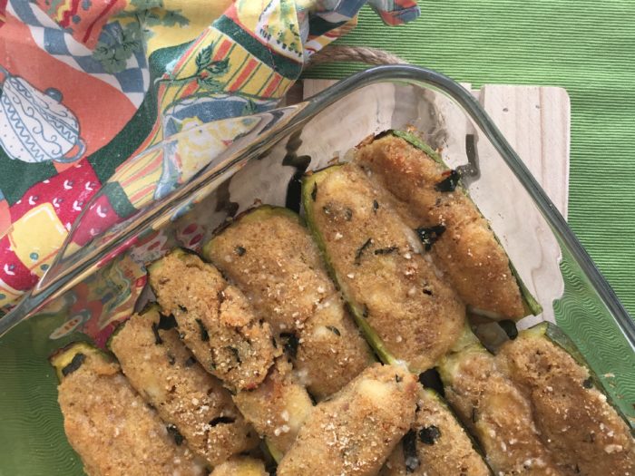 Zucchine ripiene al tonno piatto finito